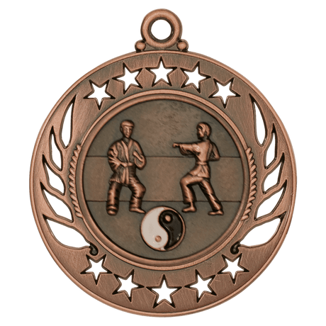 Antique Bronze 2 1/4" Martial Arts Galaxy Medal