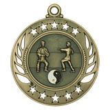 Antique Gold 2 1/4" Martial Arts Galaxy Medal