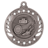 Antique Silver 2 1/4" Track Galaxy Medal