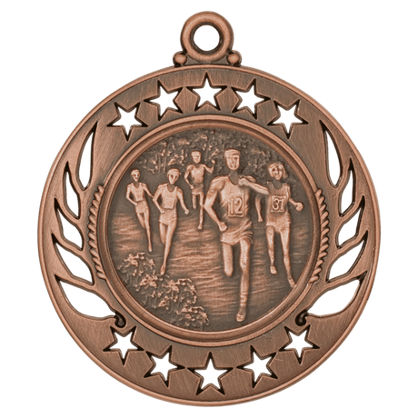 Antique Bronze 2 1/4" Cross Country Galaxy Medal