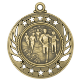 Antique Gold 2 1/4" Cross Country Galaxy Medal