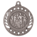 Antique Silver 2 1/4" Cross Country Galaxy Medal