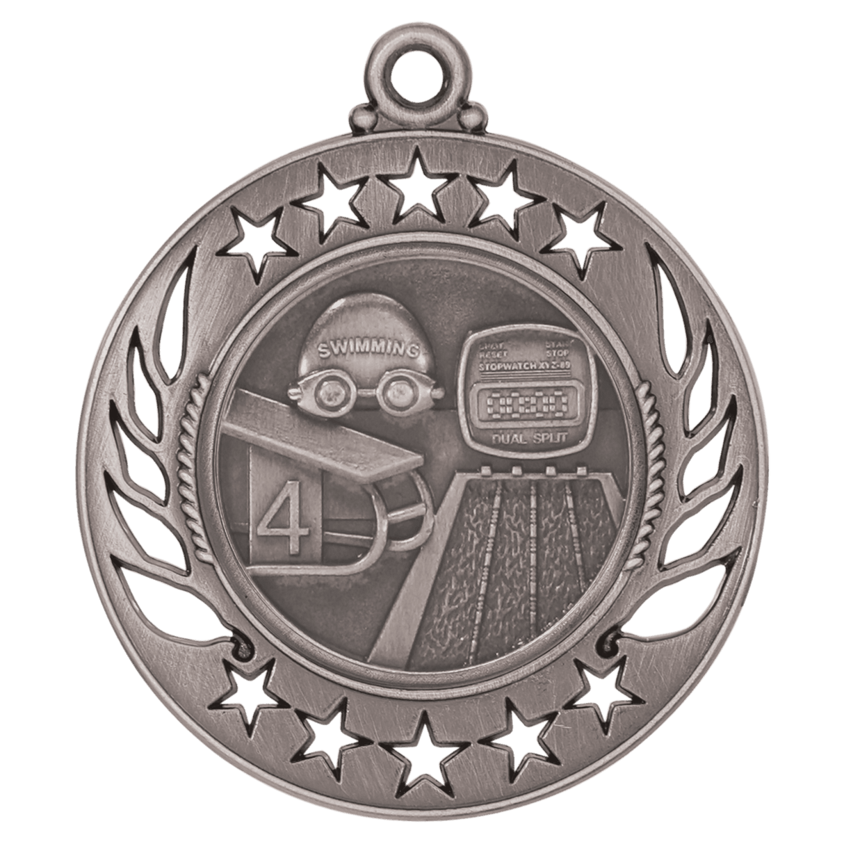 2 1/4" Swimming Galaxy Medal