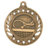 Antique Bronze 2 1/4" Tennis Galaxy Medal