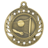 Antique Gold 2 1/4" Volleyball Galaxy Medal