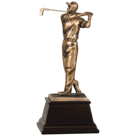 9 3/4" Bronze Male Golf Resin Award