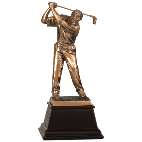 9 1/2" Bronze Male Golf Resin Award
