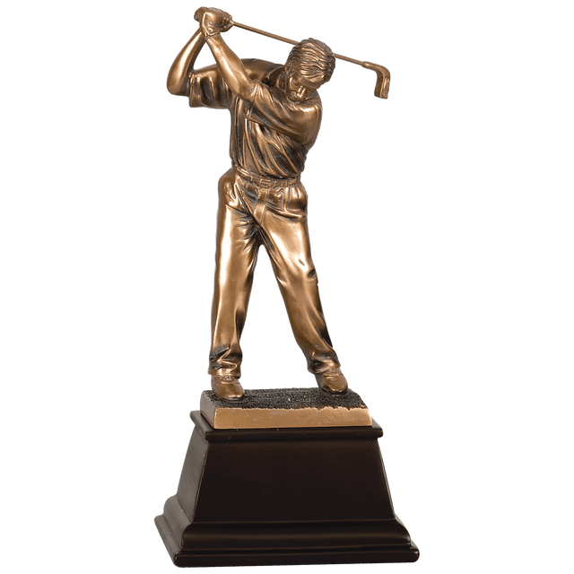 9 1/2" Bronze Male Golf Resin Award