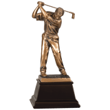 9 1/2" Bronze Male Golf Resin Award