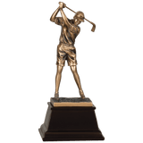 9 1/2" Bronze Female Golf Resin Award