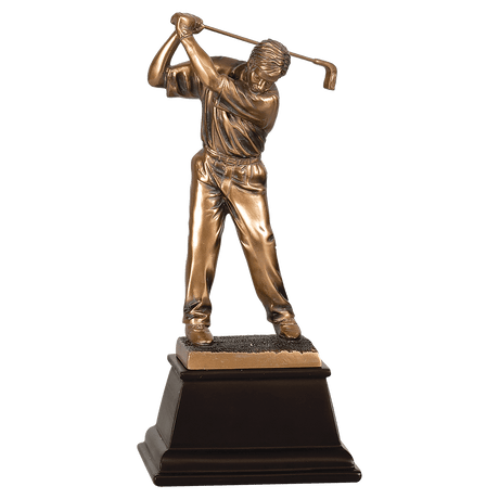 13 1/4" Bronze Male Golf Resin Award
