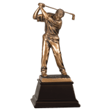 13 1/4" Bronze Male Golf Resin Award
