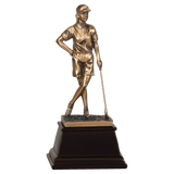 13" Bronze Female Golf Resin Award