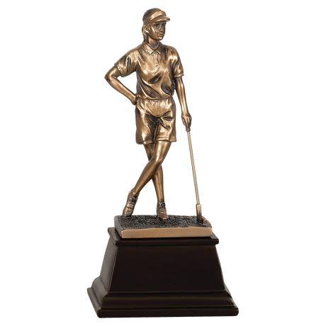 13" Bronze Female Golf Resin Award