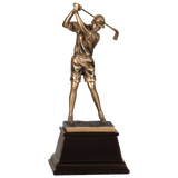 13 1/4" Bronze Female Golf Resin Award