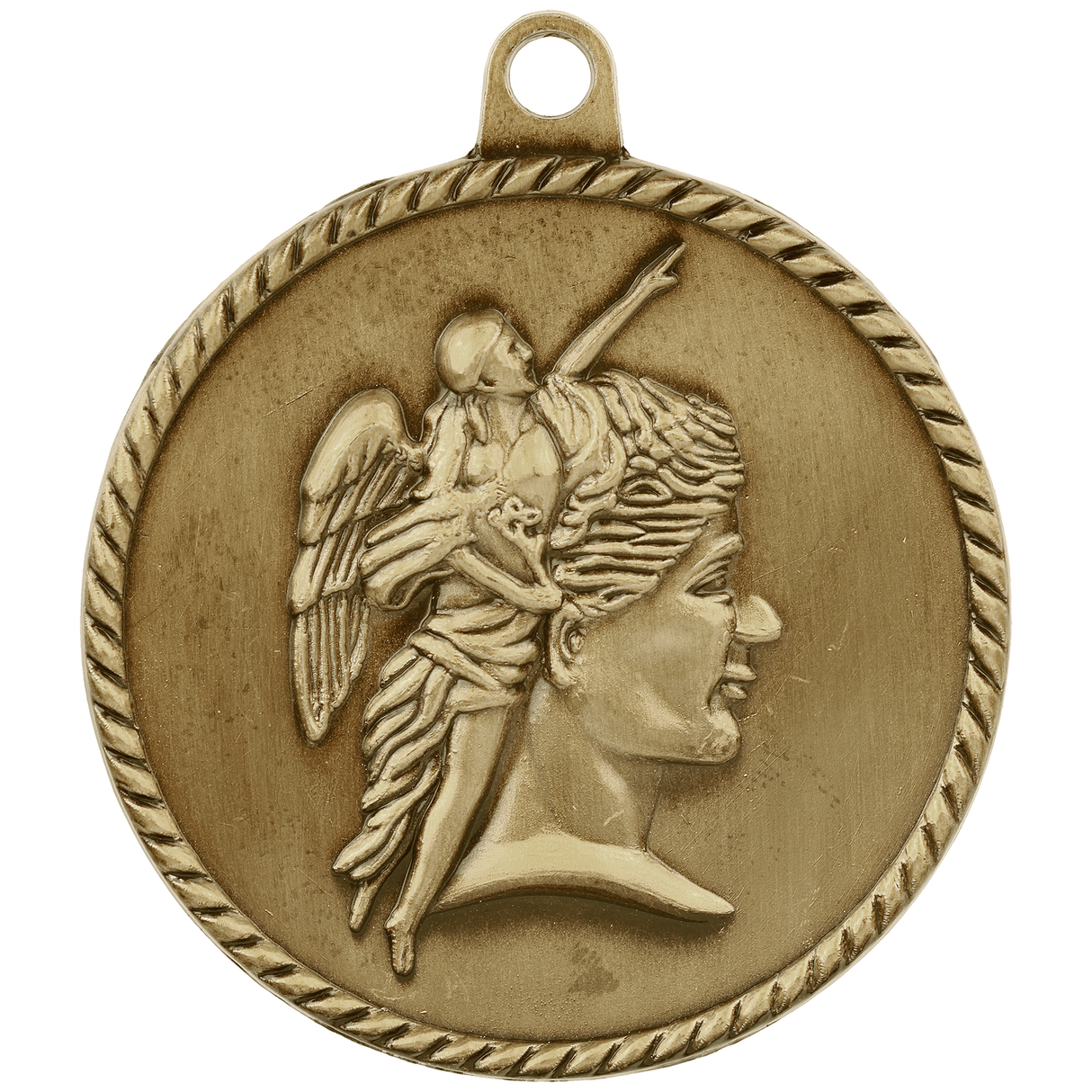 2" Antique Gold Acheivement High Relief Medal