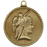 2" Antique Gold Acheivement High Relief Medal