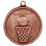 2" Basketball High Relief Medal