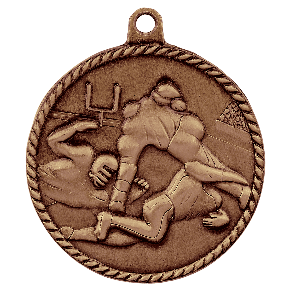 2" Football High Relief Medal