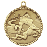 2" Football High Relief Medal