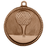 Antique Bronze 2" Golf High Relief Medal