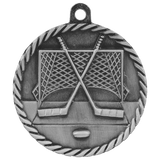Antique Silver 2" Hockey High Relief Medal