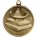 2" Lamp of Knowledge High Relief Medal