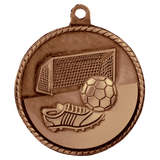 Antique Bronze 2" Soccer High Relief Medal
