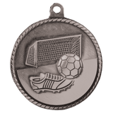 Antique Silver 2" Soccer High Relief Medal