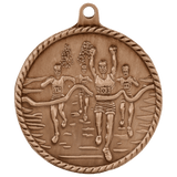 Antique Bronze 2" Cross Country High Relief Medal