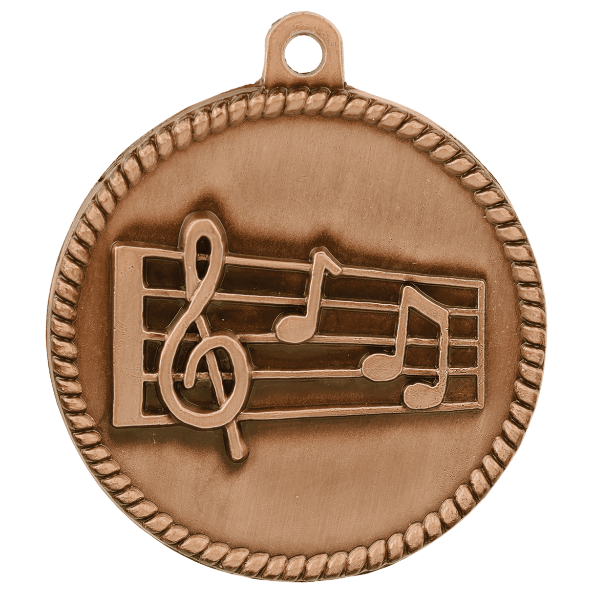 Antique Bronze 2" Music High Relief Medal