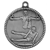 Antique Silver 2" Male Gymnastics High Relief Medal