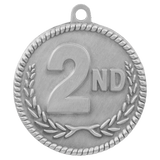 2" Antique Silver 2nd Place High Relief Medal