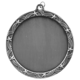 Antique Silver 2 1/2" Stars 2" Insert Holder Medal