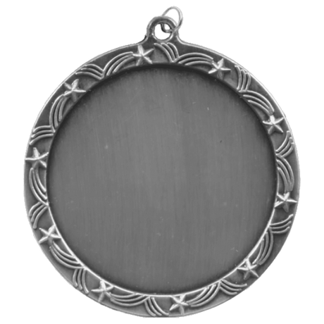 Antique Silver 2 1/2" Stars 2" Insert Holder Medal