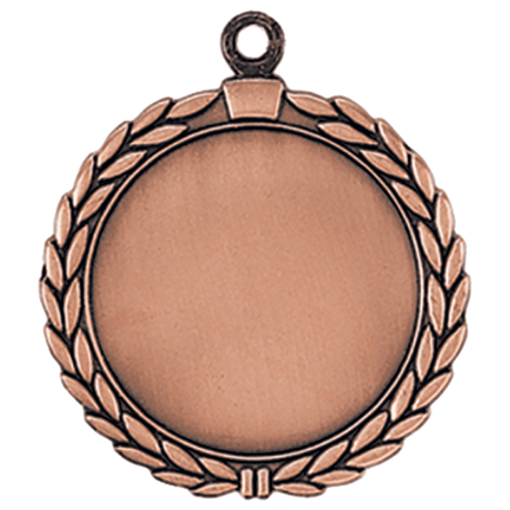Antique Bronze 2 1/2" Wreath 2" Insert Holder Medal