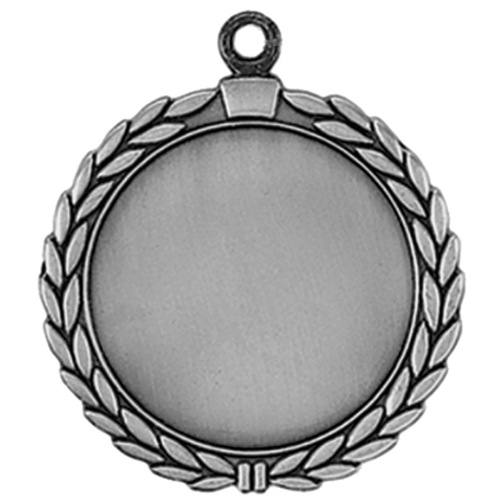 Antique Silver 2 1/2" Wreath 2" Insert Holder Medal