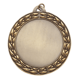 Antique Gold 2 2 3/4" Wreath 2" Insert Holder Medal