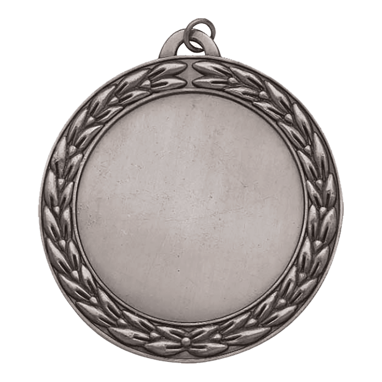 Antique Silver 2 2 3/4" Wreath 2" Insert Holder Medal