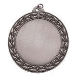 Antique Silver 2 2 3/4" Wreath 2" Insert Holder Medal