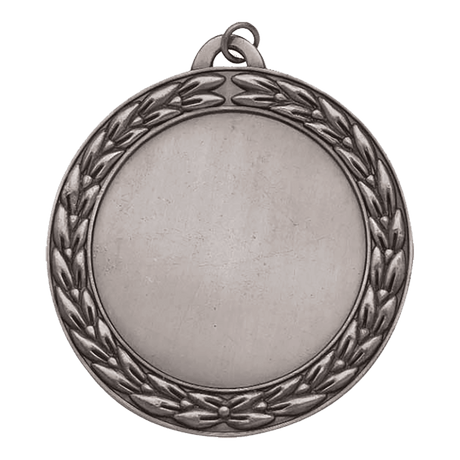 Antique Silver 2 2 3/4" Wreath 2" Insert Holder Medal