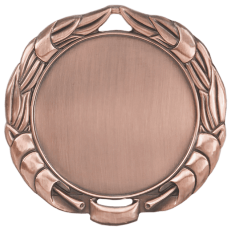 Antique Bronze 2 3/4" Wreath 2" Insert Holder Medal (double sided)