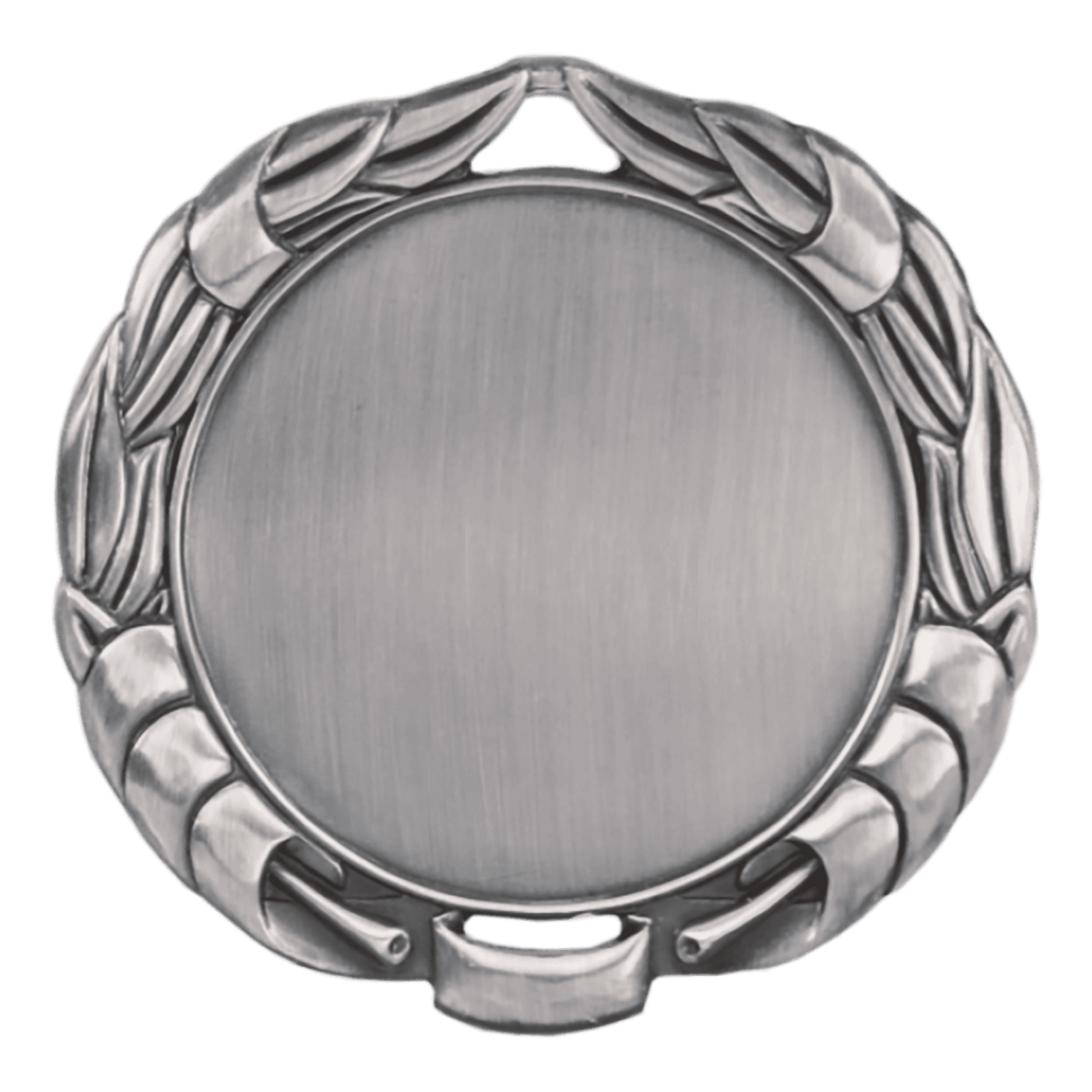 Antique Silver 2 3/4" Wreath 2" Insert Holder Medal (double sided)