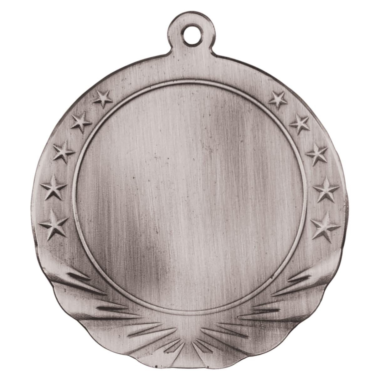 Antique Silver 2 3/4" 2" Insert Holder Medal