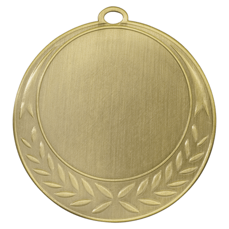 Antique Gold 2 3/4" Half Wreath 2" Insert Holder Medal