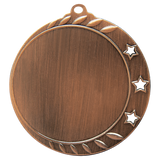 Antique Bronze 2 3/4" 3-Star 2" Insert Holder Medal