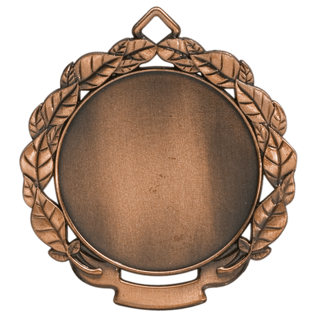 Antique Bronze 2 3/4" Leaf 2" Insert Holder Medal