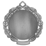 Antique Silver 2 3/4" Leaf 2" Insert Holder Medal