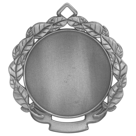 Antique Silver 2 3/4" Leaf 2" Insert Holder Medal