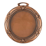 Antique Bronze 2 3/4" Star 2" Insert Holder Medal